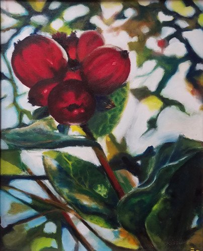 Berry Cluster, Oil on canvas, 16x20